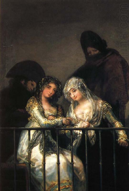 Majas on a Balcony, Francisco Goya